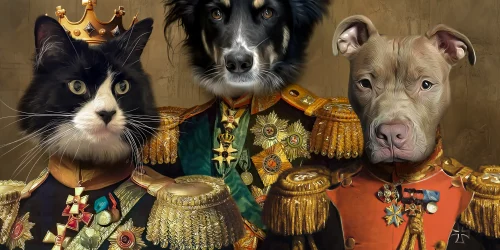 Combining Portraits of Multiple Pets into a Single Artwork